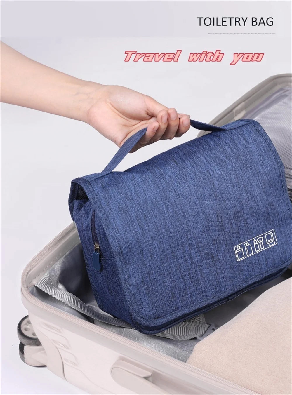 Portable Hanging Toiletry Bag – Waterproof Travel Washbag