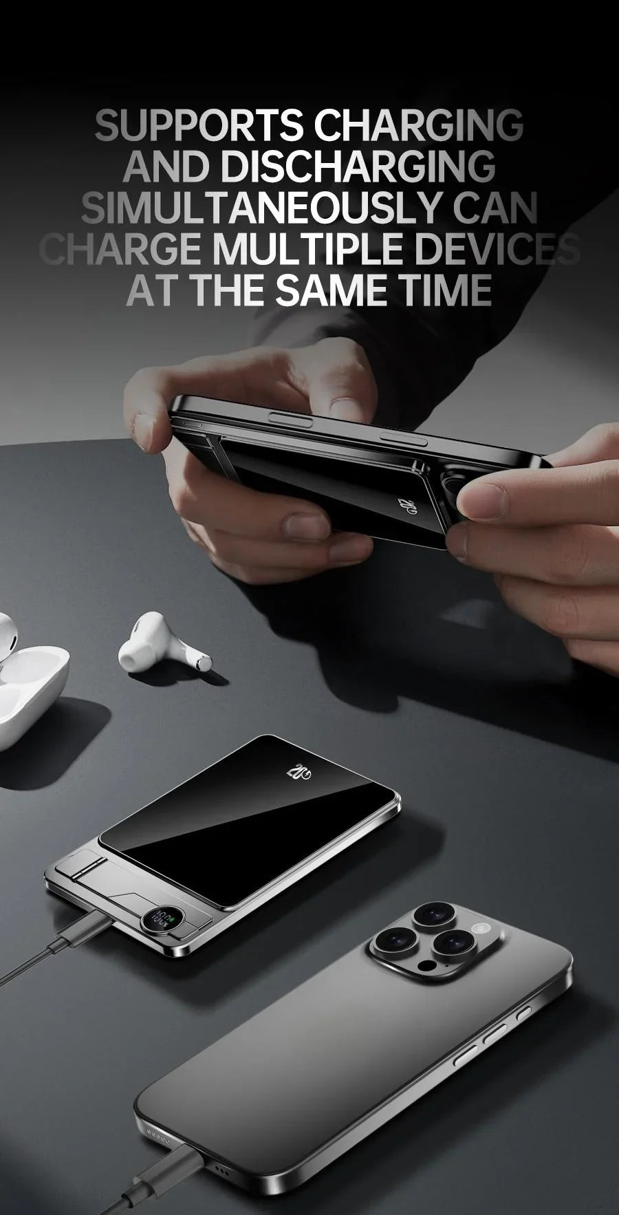 10000mAh MagSafe Magnetic Power Bank – 20W Wireless Fast Charging