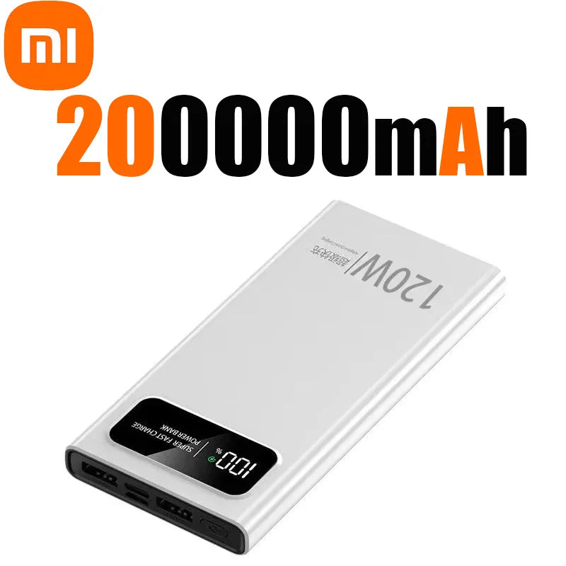 200,000mAh 120W High-Capacity Power Bank – Super Fast Charging
