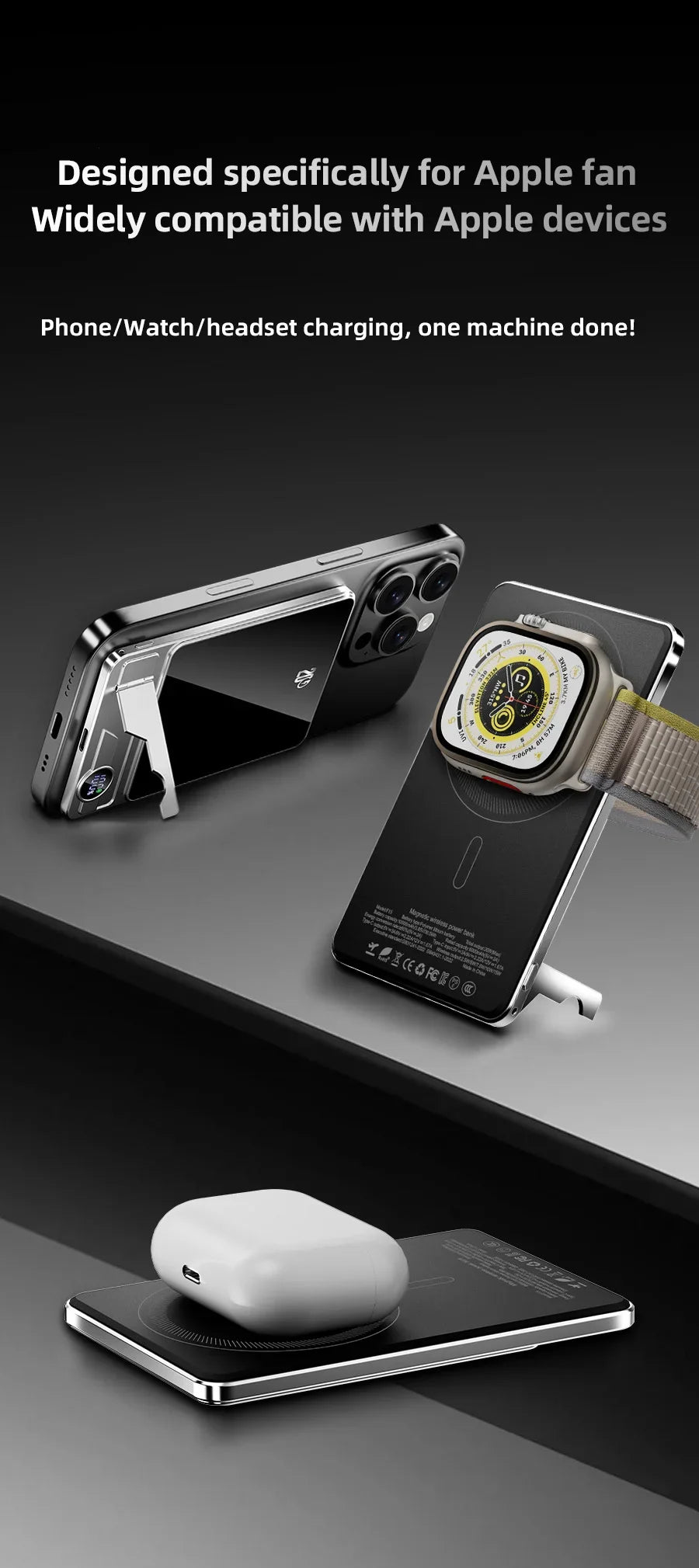 10000mAh MagSafe Magnetic Power Bank – 20W Wireless Fast Charging