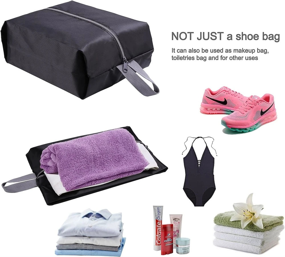 2/4 Pack Portable Waterproof Shoe Bags with Zipper – Travel Organizer