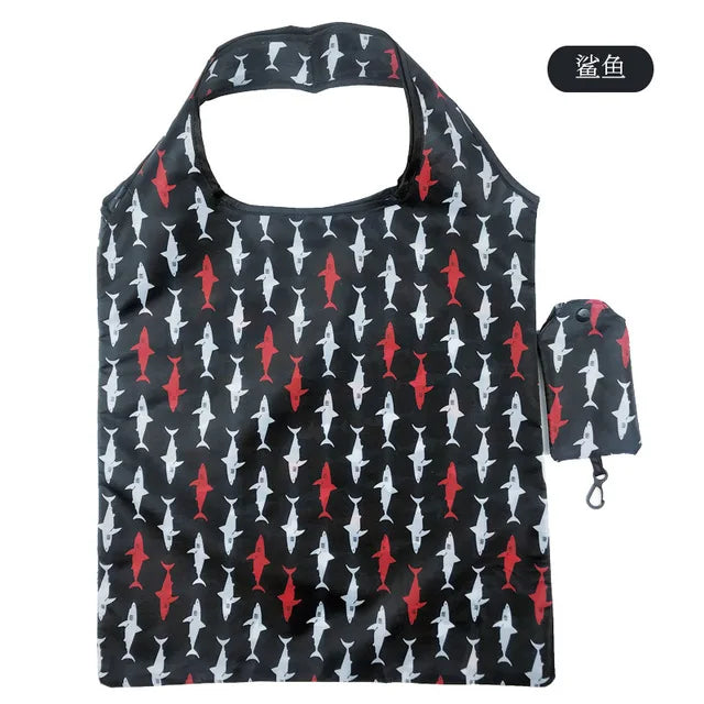 Foldable Reusable Shopping Bag – Eco-Friendly Lemon Print Tote