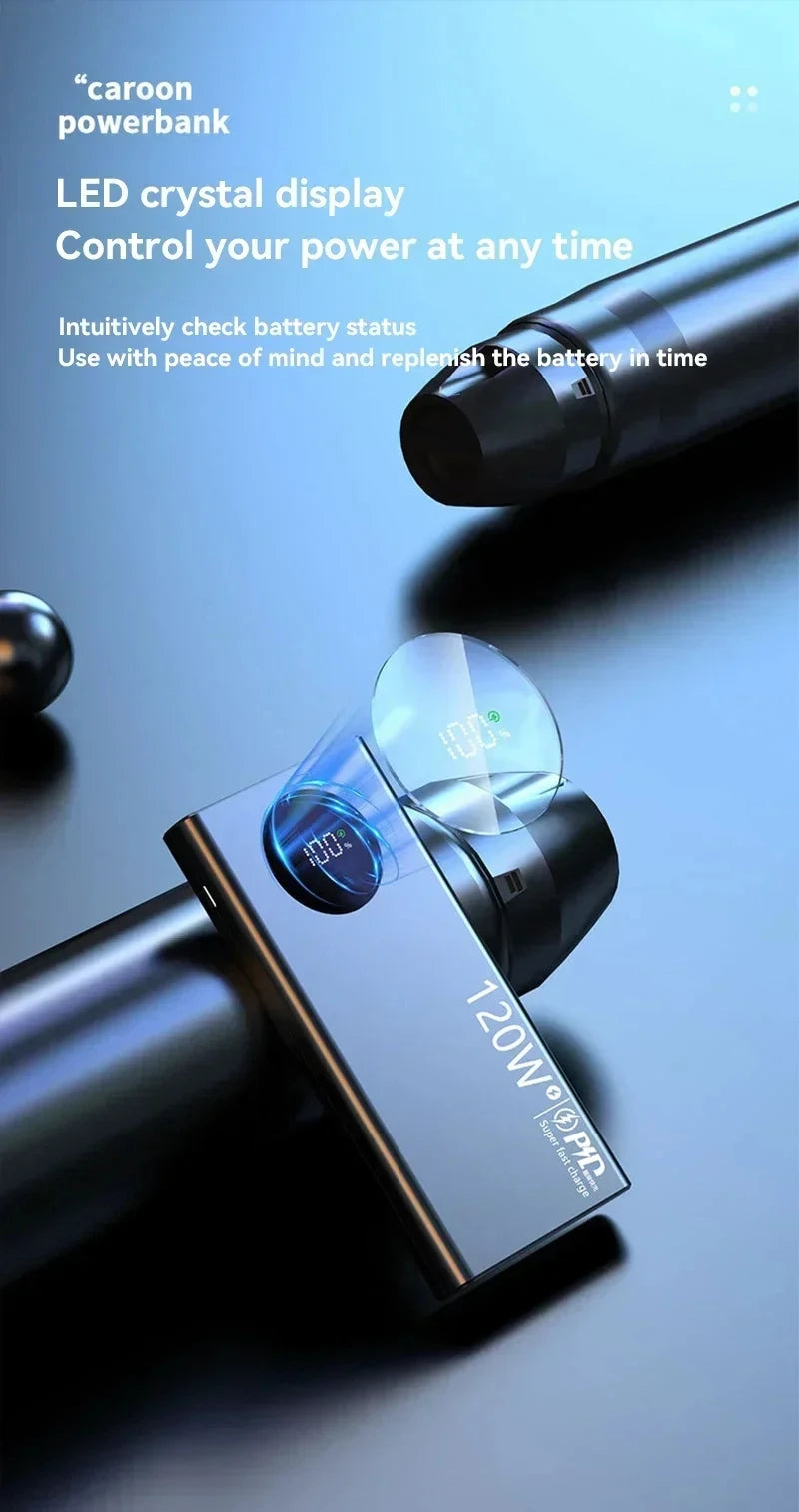 120W 500000mAh High-Capacity Power Bank – Fast Charging