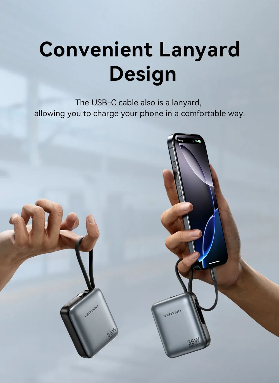 10,000mAh Power Bank – 35W PD Fast Charging