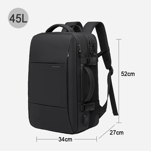 Expandable Men’s Backpack – 17.3” Waterproof Laptop Bag