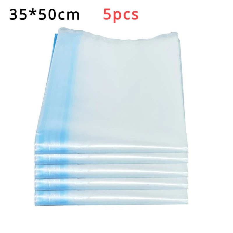 5pcs Travel Compression Vacuum Bags for Clothes & Luggage