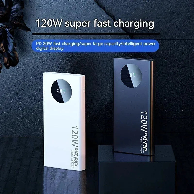 120W 100000mAh High-Capacity Power Bank – Fast Charging