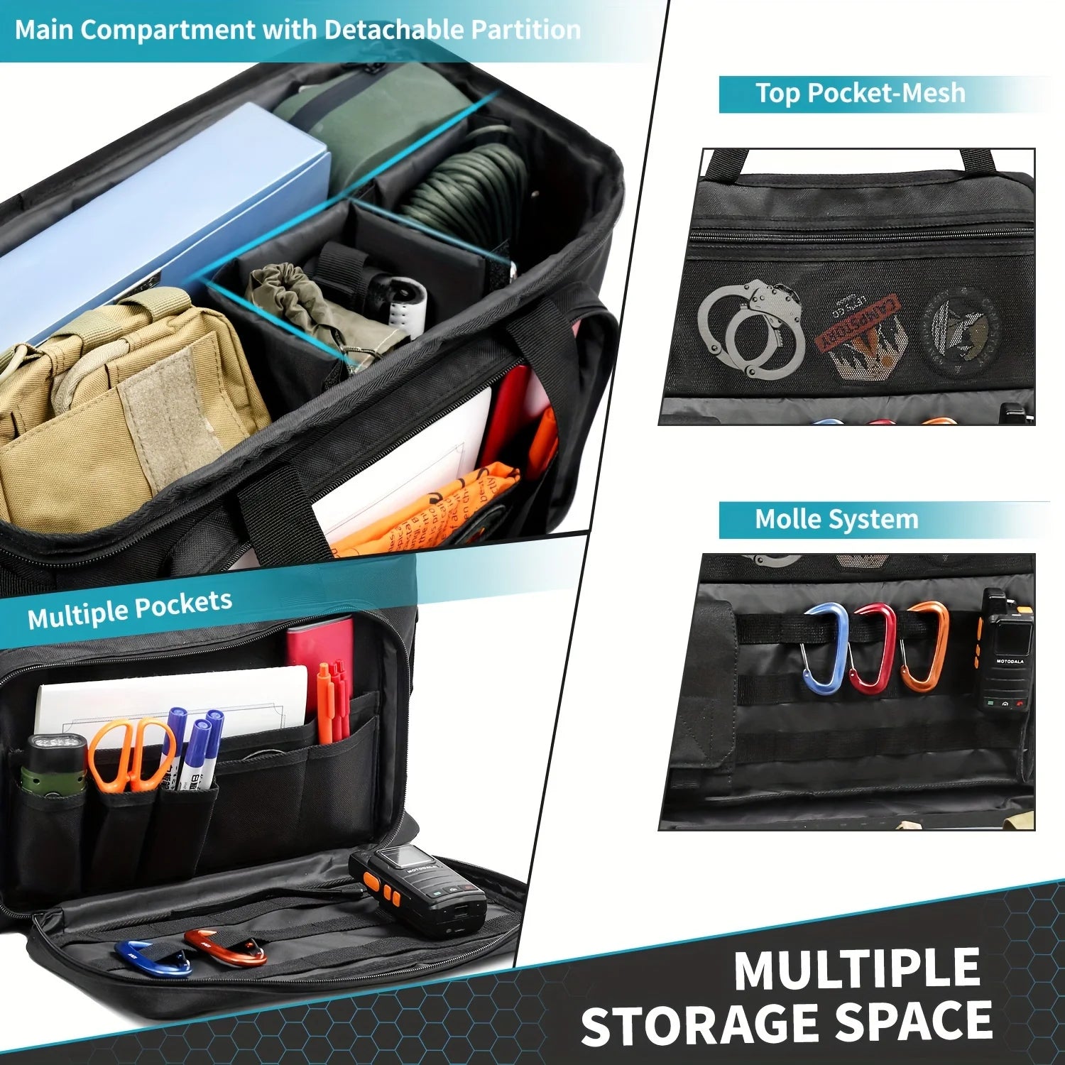 Police Duty Patrol Bag – Water-Resistant Car Seat Organizer