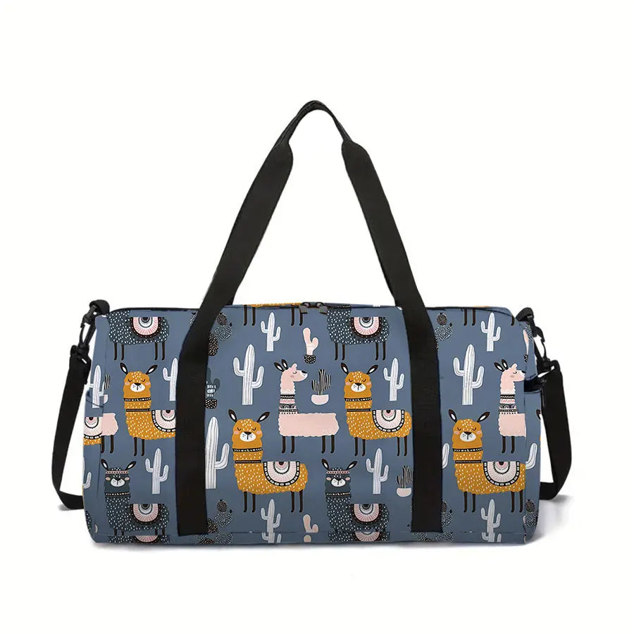 Sheep Pattern 3D Kids Travel Duffel Bag – Large Capacity