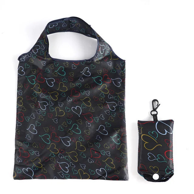 Foldable Reusable Shopping Bag – Eco-Friendly Lemon Print Tote