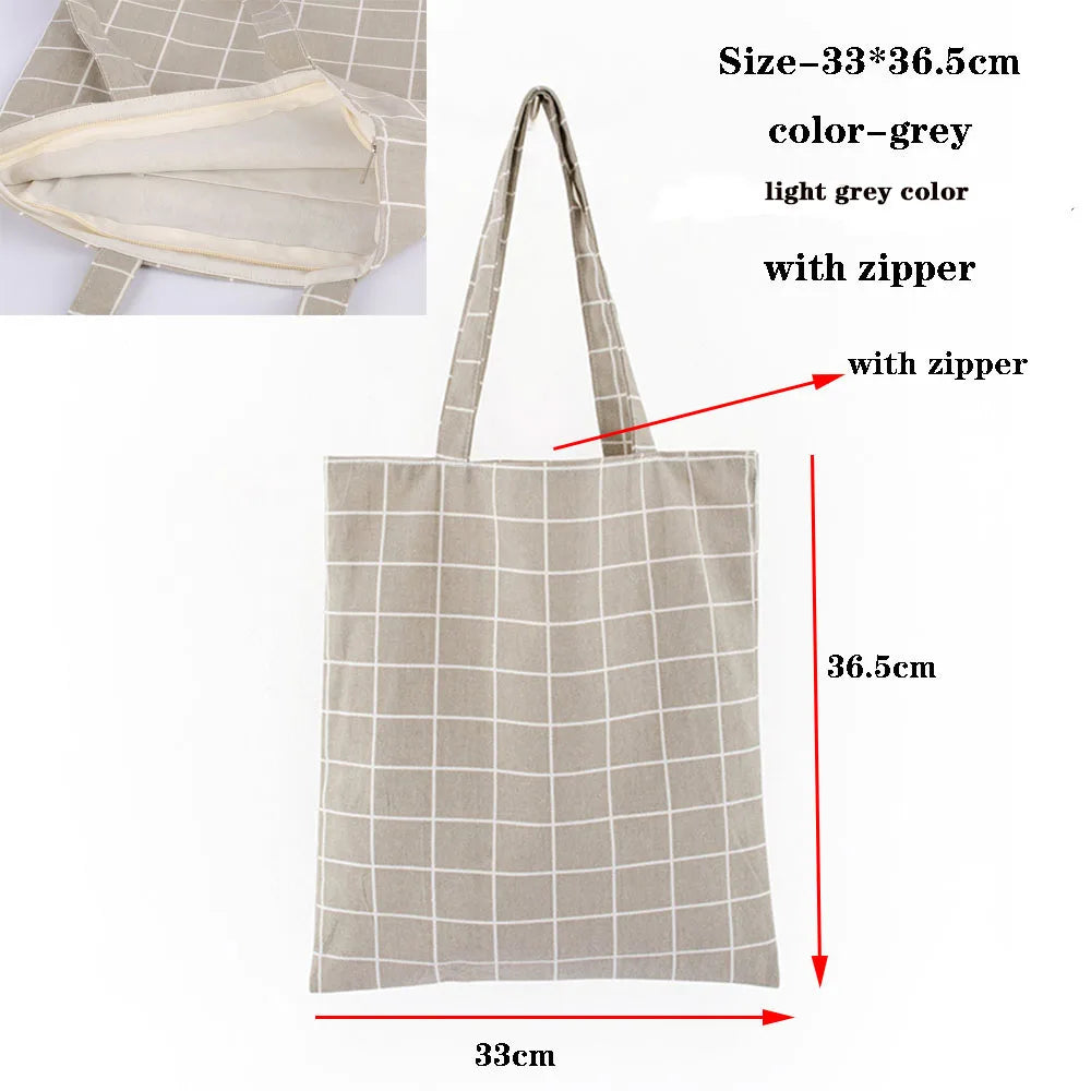 Foldable Canvas Grocery Tote Bag – Eco-Friendly Reusable Shopping Bag