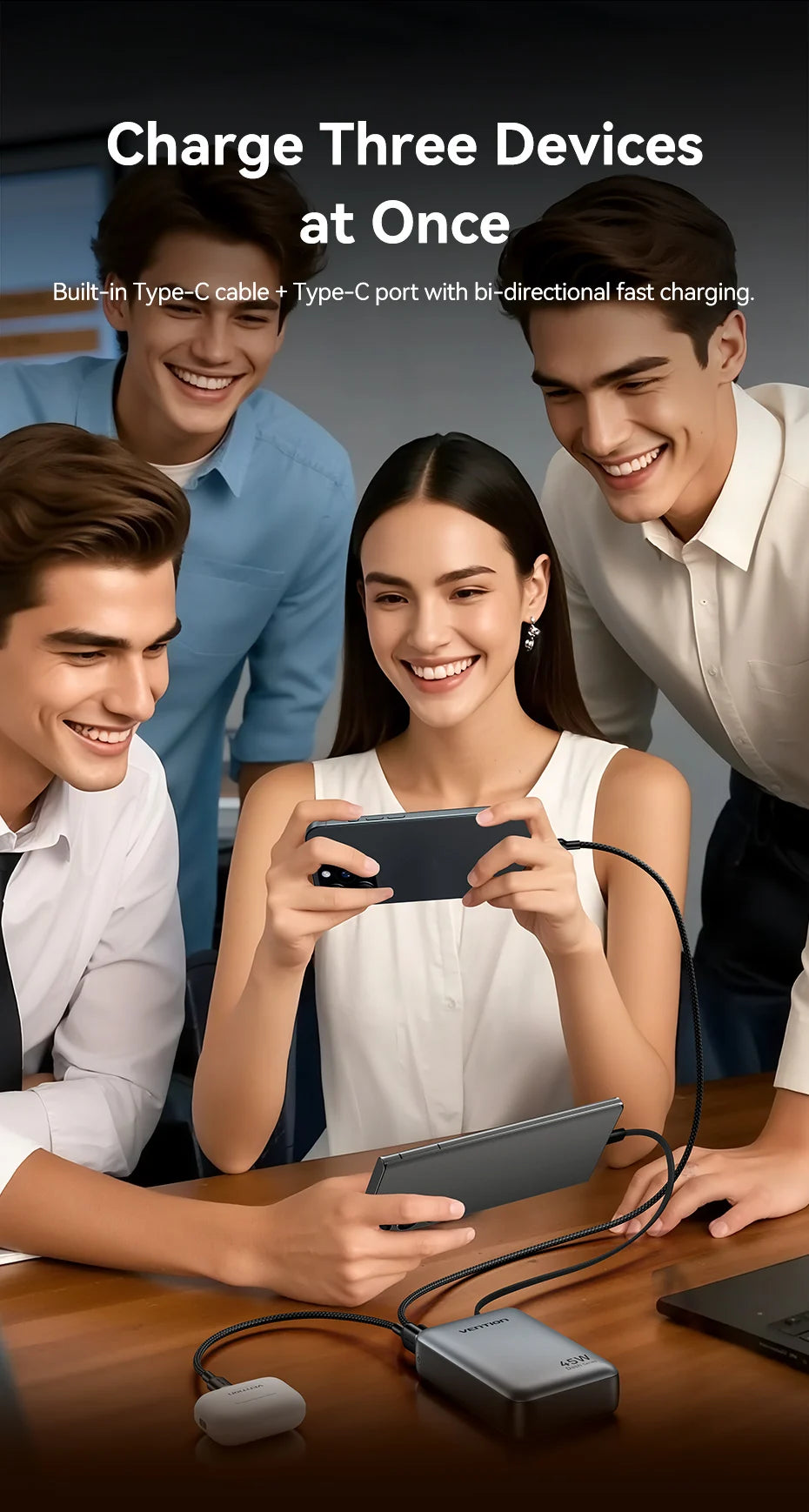 45W 20,000mAh Power Bank – Fast Charging Portable Charger