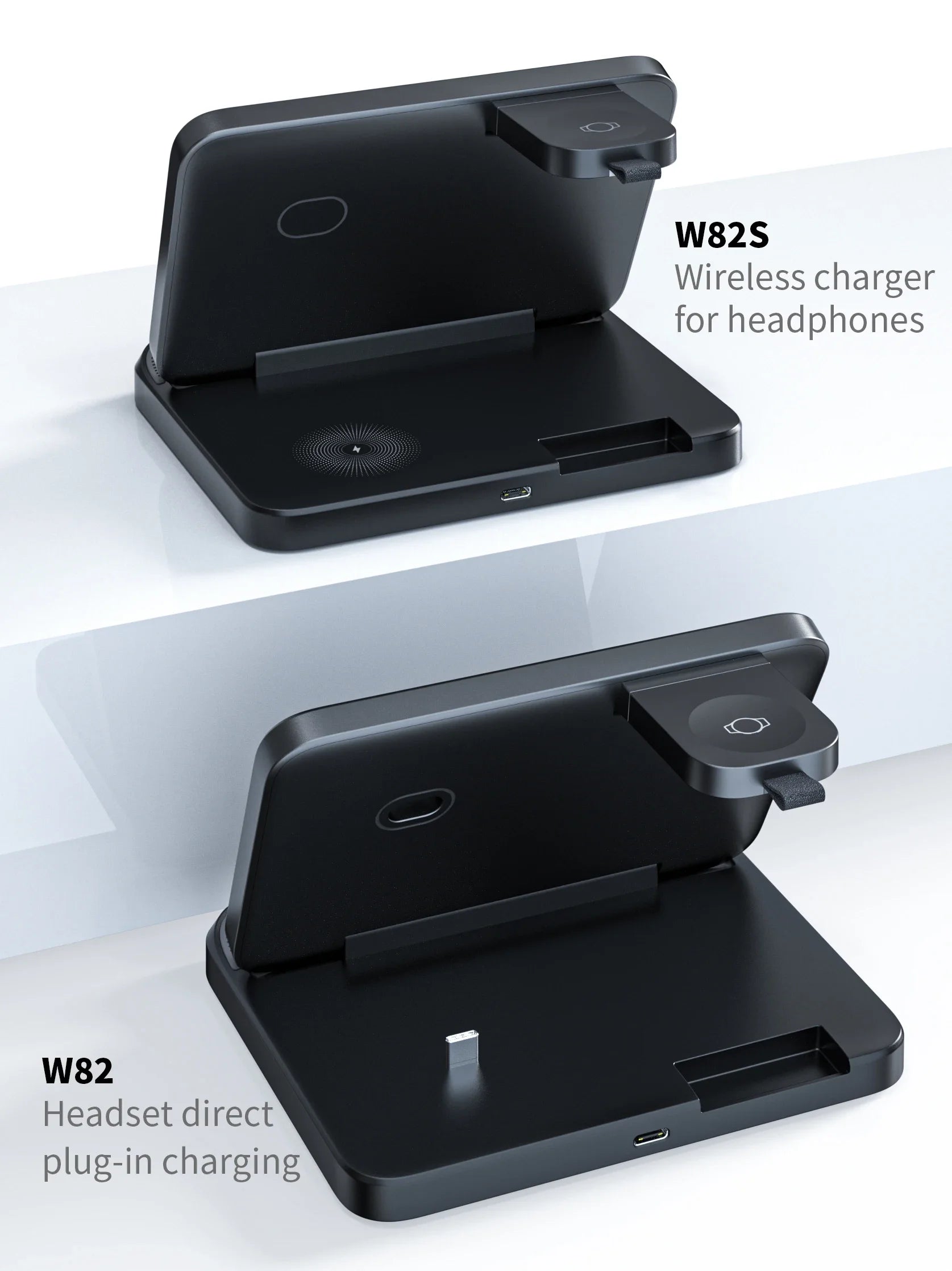 3-in-1 Wireless Charger Stand – Foldable Fast Charging Dock