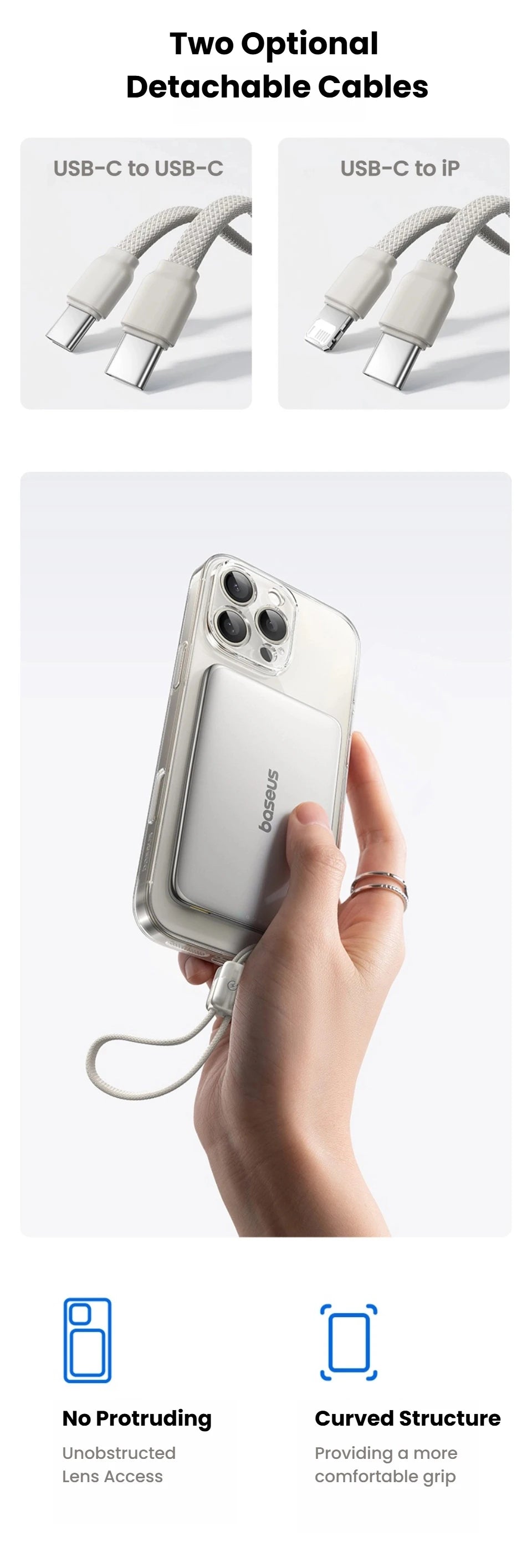 10000mAh Magnetic Power Bank – 15W Wireless & 27W Wired