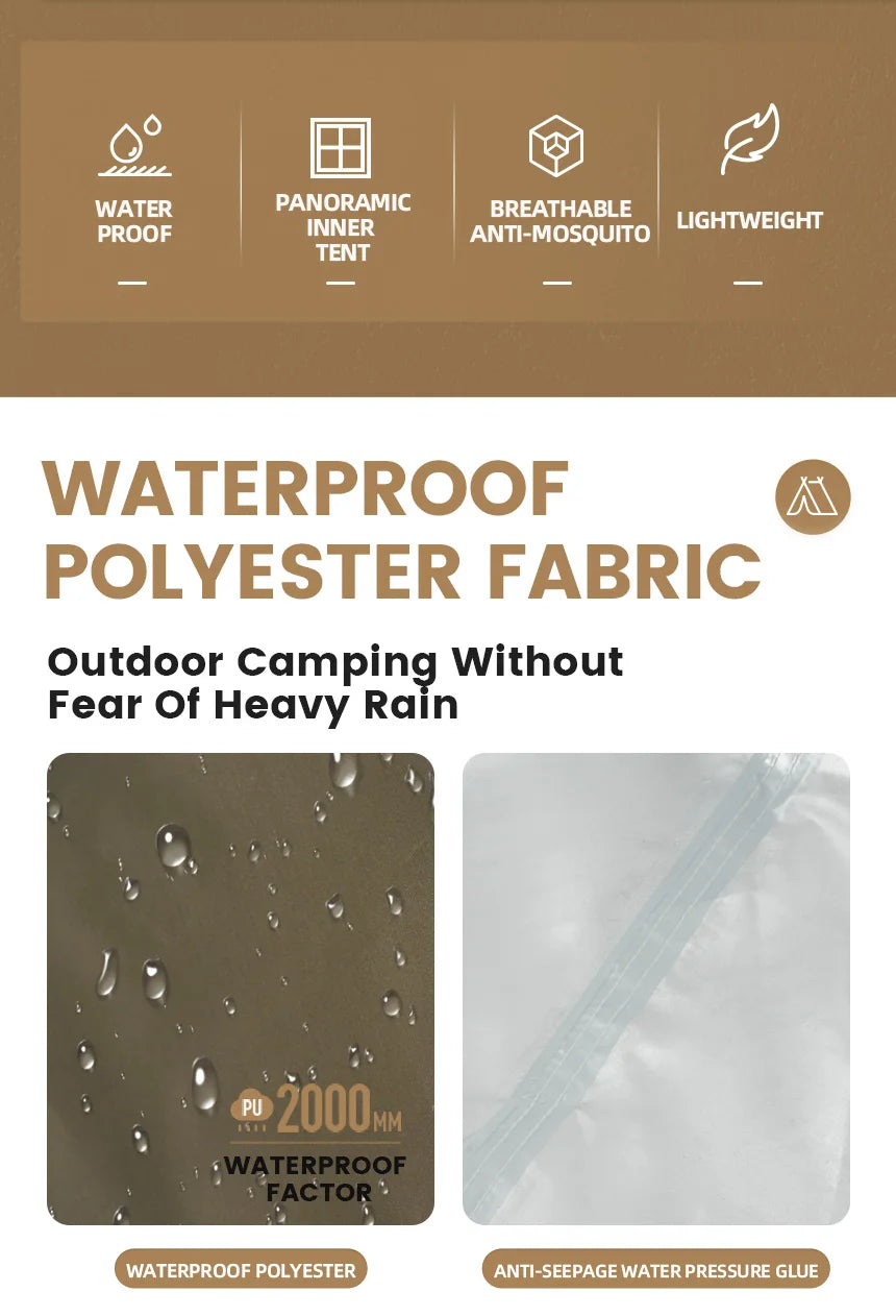 Camping Backpacking Tent – Waterproof & Sun-Proof Shelter