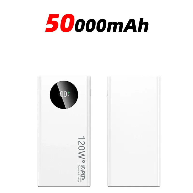120W 100000mAh High-Capacity Power Bank – Fast Charging