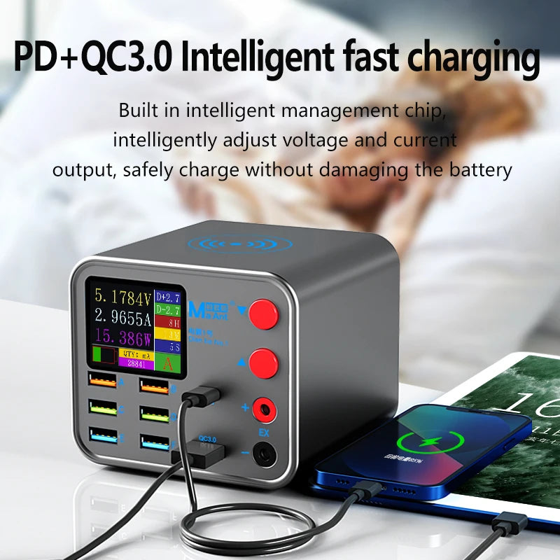 8-Port Multifunction Charger – Smart Wireless Fast Charging