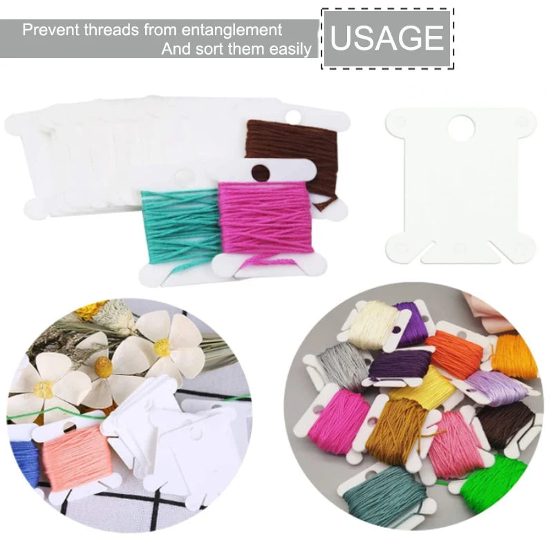 36-Grid Embroidery Floss Organizer Box – with Bobbins & Stickers