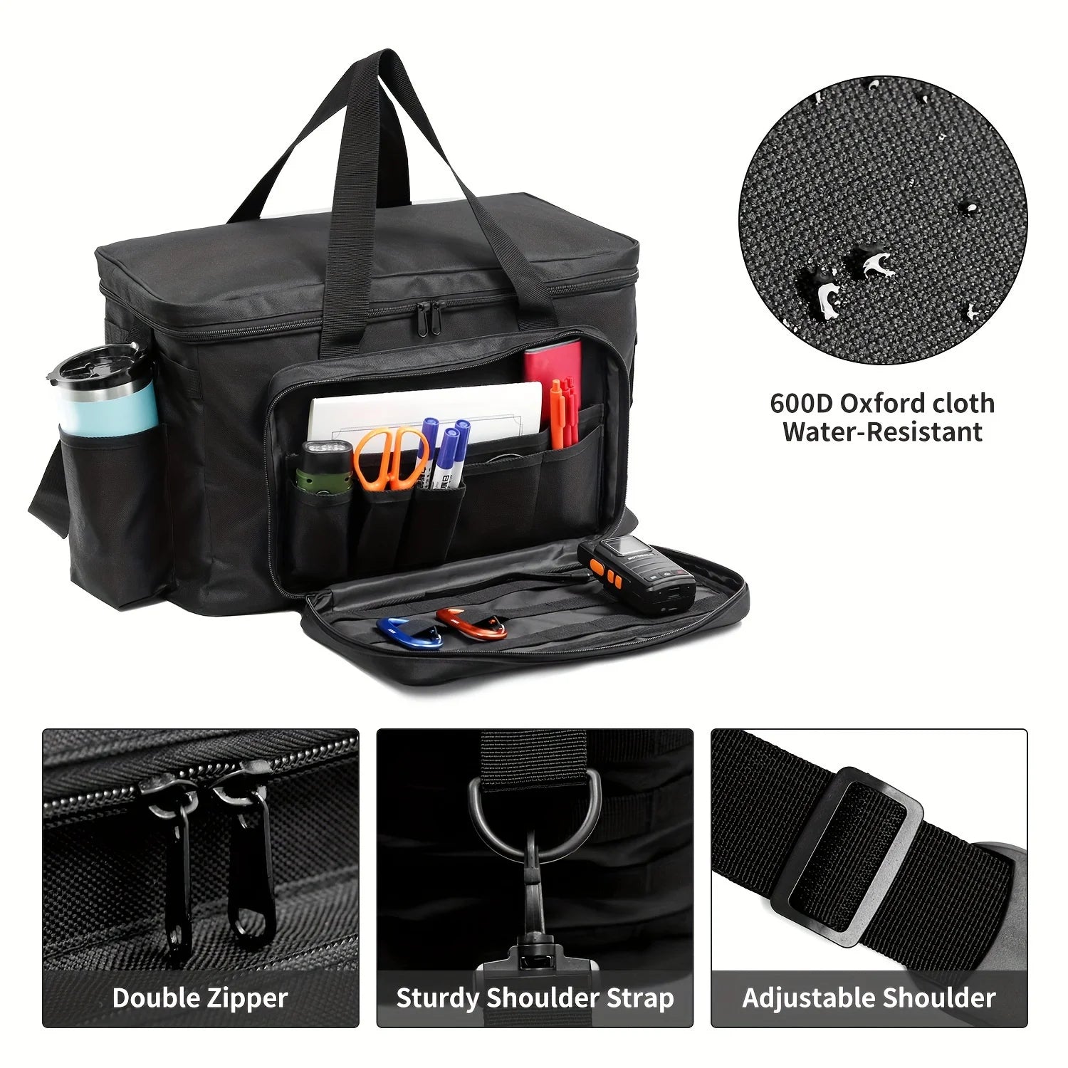 Police Duty Patrol Bag – Water-Resistant Car Seat Organizer