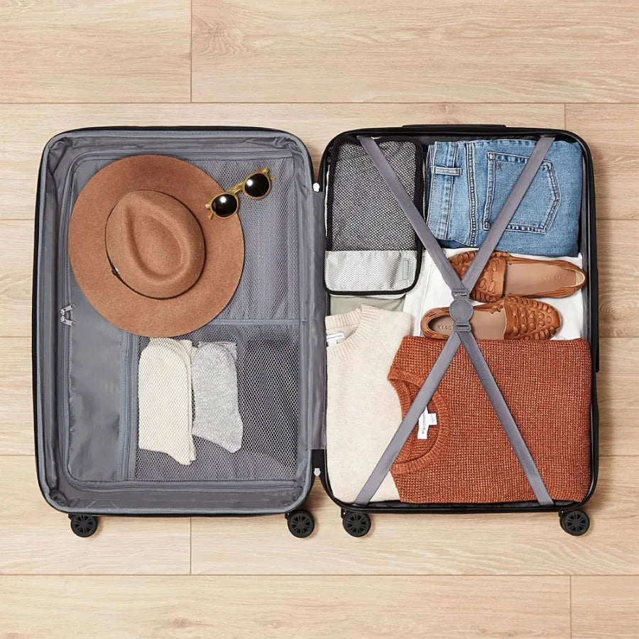 3-Piece Hardside Luggage Set – Spinner Wheels & Scratch-Resistant