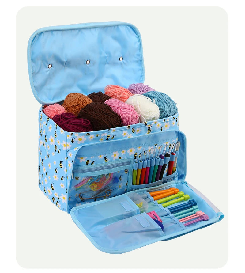 Waterproof Yarn Storage Bag – Knitting & Sewing Tote