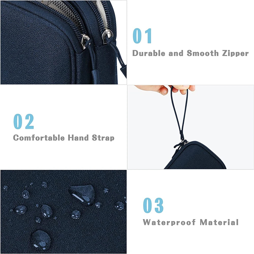 Double Layer Electronics Organizer – Portable Waterproof Storage Bag