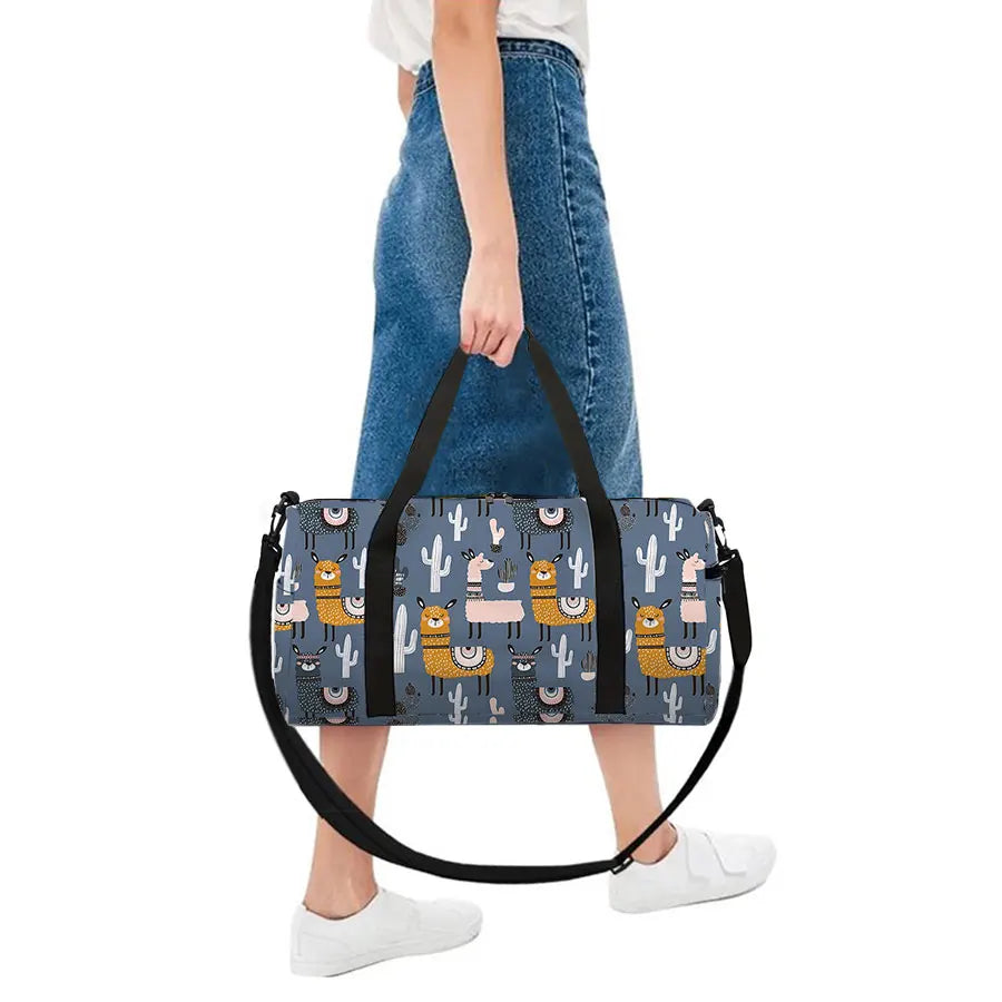 Sheep Pattern 3D Kids Travel Duffel Bag – Large Capacity