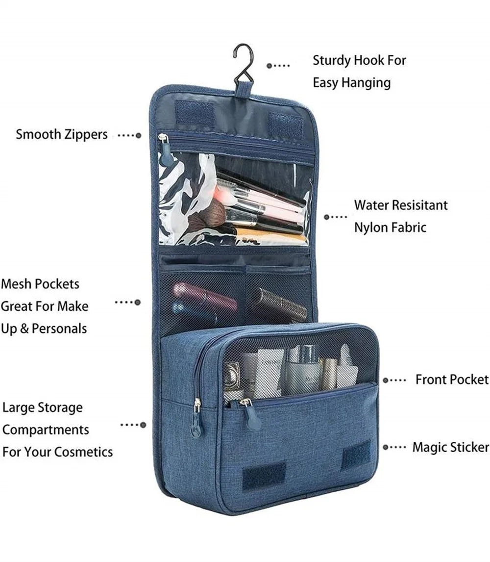 Portable Hanging Toiletry Bag – Waterproof Travel Washbag