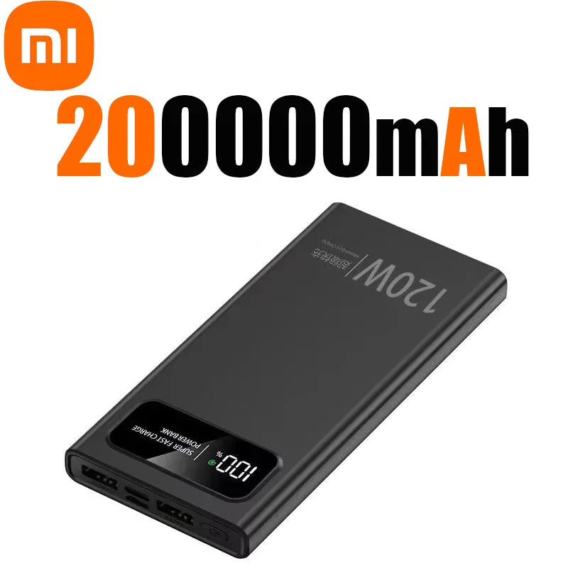 200,000mAh 120W High-Capacity Power Bank – Super Fast Charging