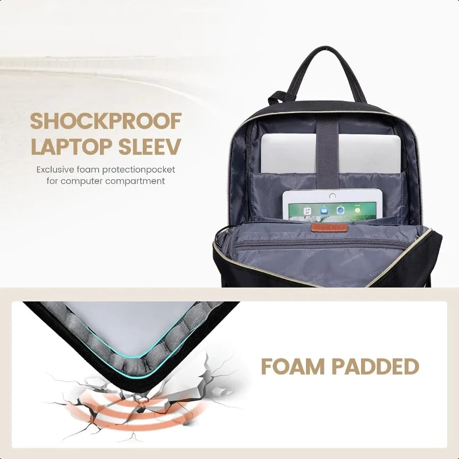 Women’s Laptop Backpack – 15.6” Large Capacity Travel Bag