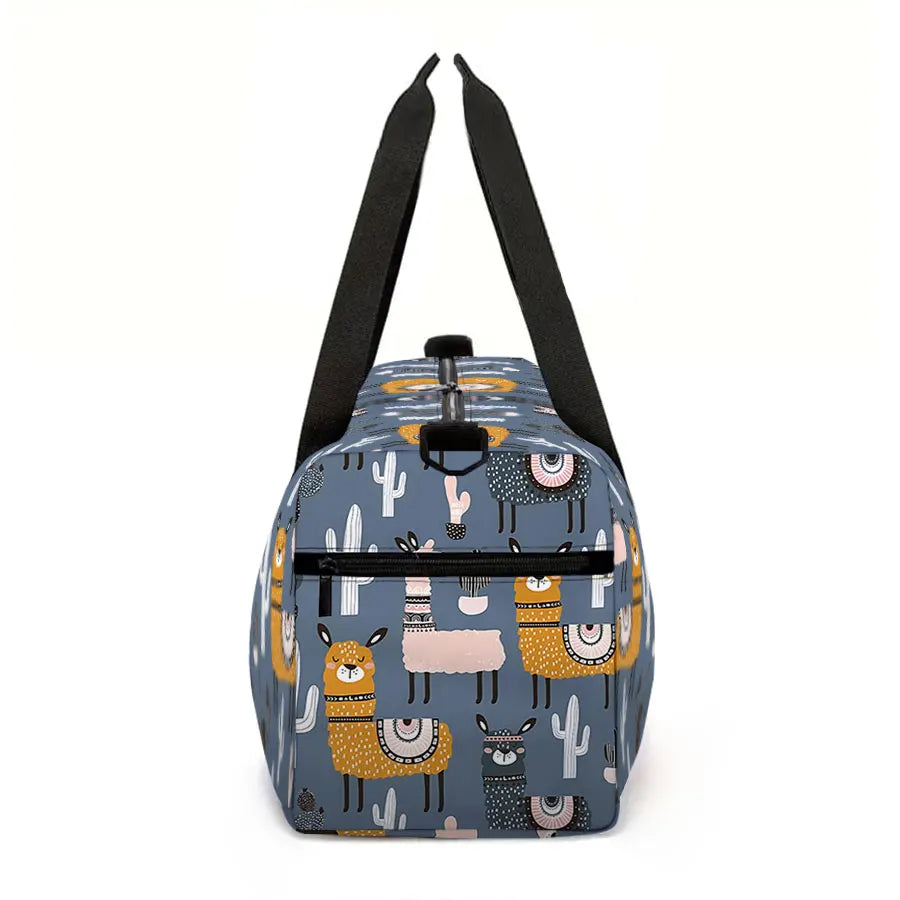 Sheep Pattern 3D Kids Travel Duffel Bag – Large Capacity