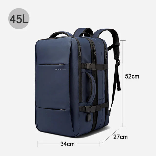 Expandable Men’s Backpack – 17.3” Waterproof Laptop Bag