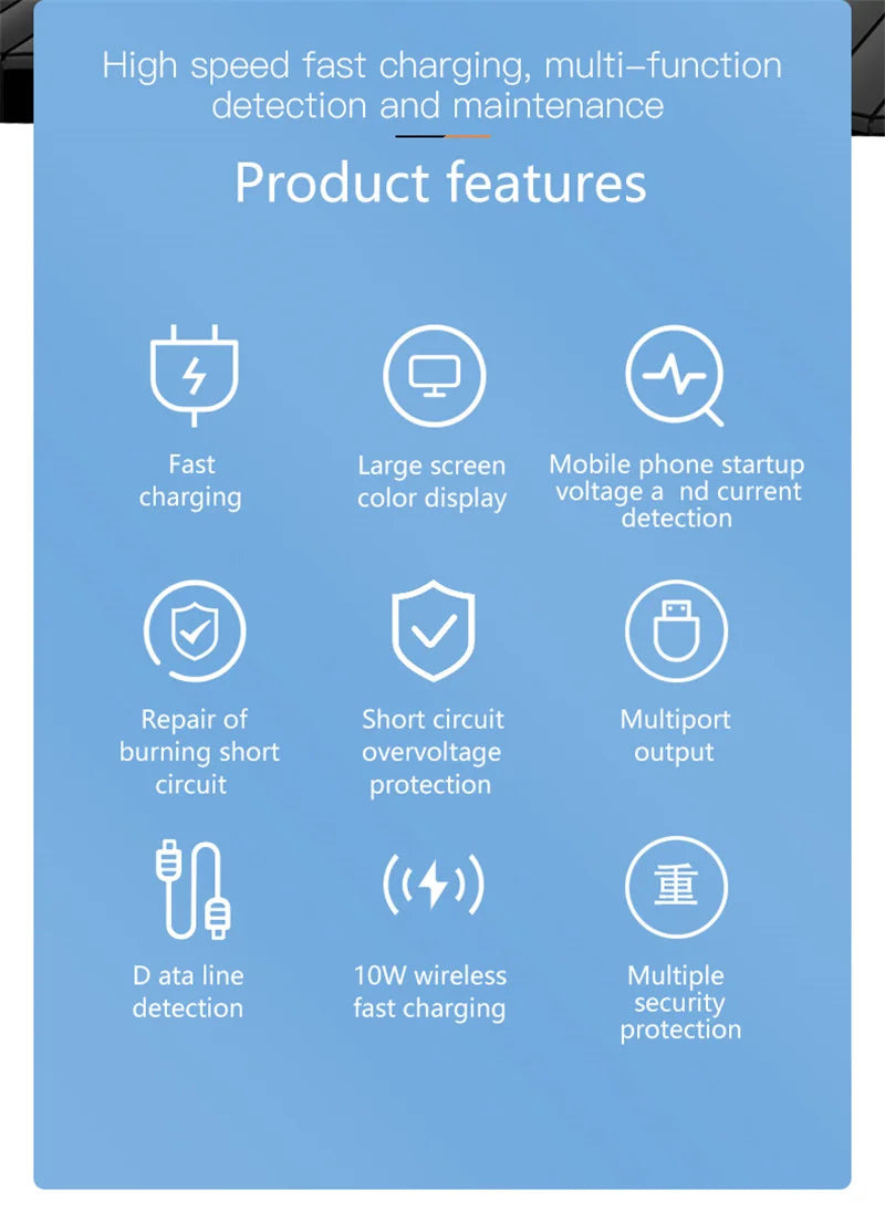 8-Port Multifunction Charger – Smart Wireless Fast Charging