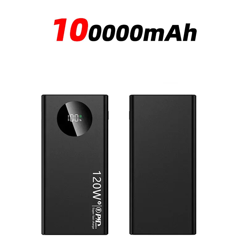 120W 100000mAh High-Capacity Power Bank – Fast Charging