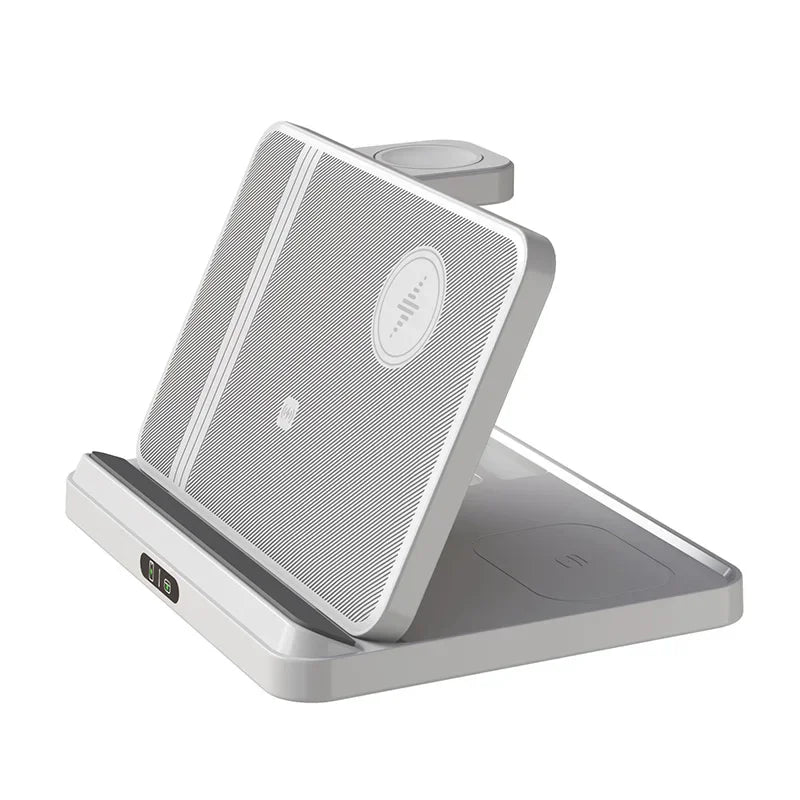 3-in-1 Wireless Charger Stand – Foldable Fast Charging Dock