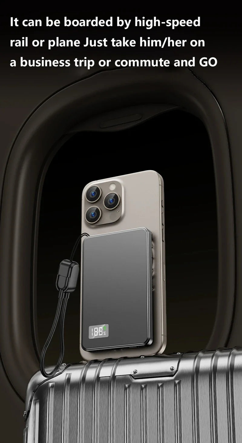 50,000mAh Magnetic Wireless Power Bank – PD 22.5W Fast Charging