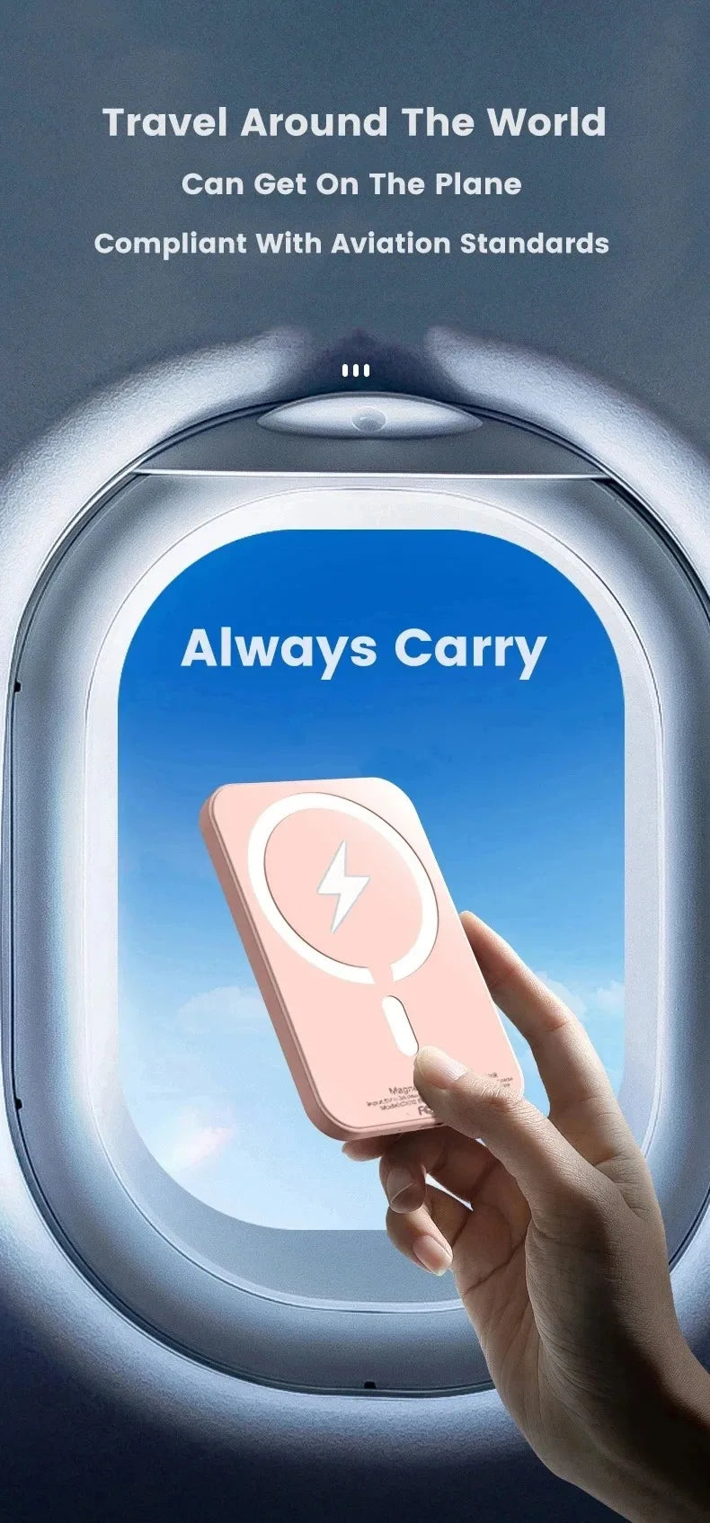 20,000mAh Magnetic Power Bank – 22.5W Wireless Fast Charging