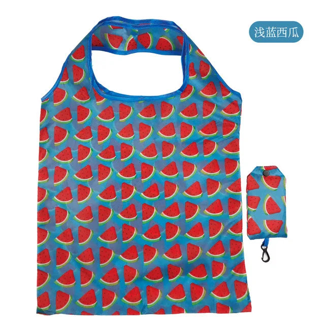 Foldable Reusable Shopping Bag – Eco-Friendly Lemon Print Tote