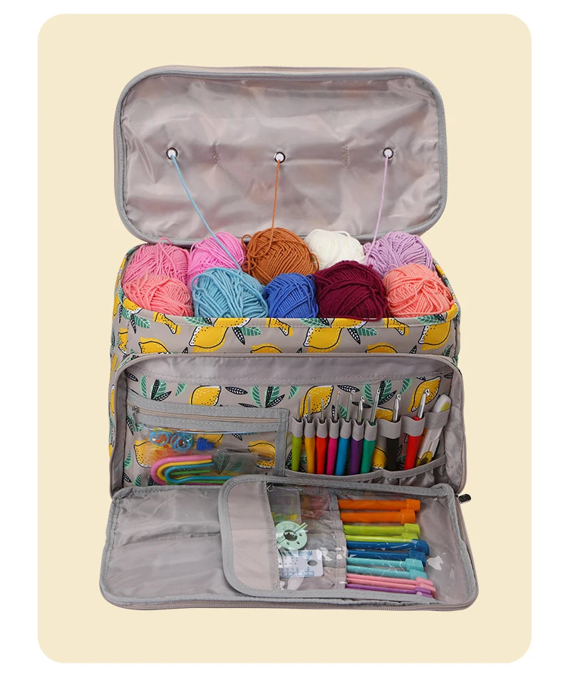 Waterproof Yarn Storage Bag – Knitting & Sewing Tote