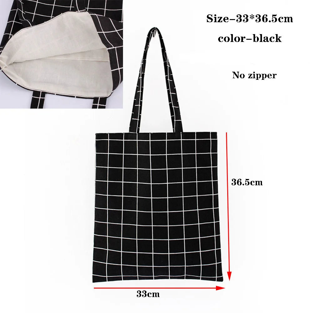 Foldable Canvas Grocery Tote Bag – Eco-Friendly Reusable Shopping Bag