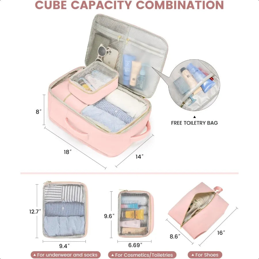 40L Women’s Travel Backpack – Carry-On Laptop Bag