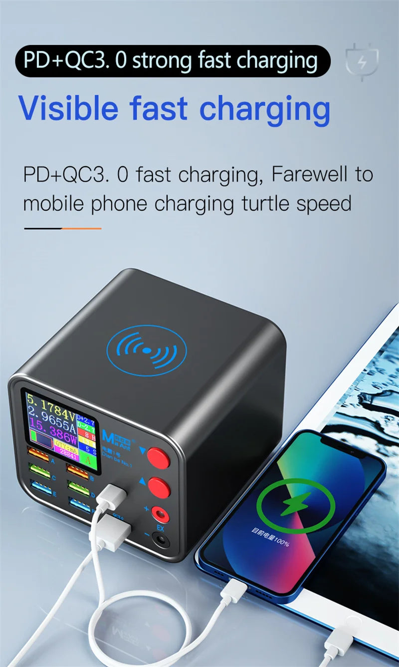 8-Port Multifunction Charger – Smart Wireless Fast Charging