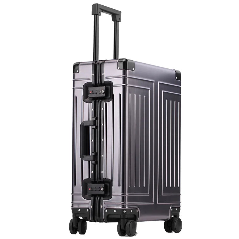 2024 Aluminum Luggage Set – Durable Carry-On Suitcases