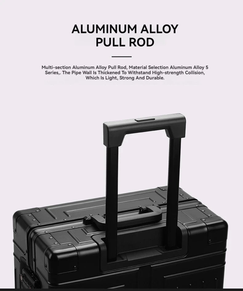 2024 Aluminum Luggage Set – Durable Carry-On Suitcases