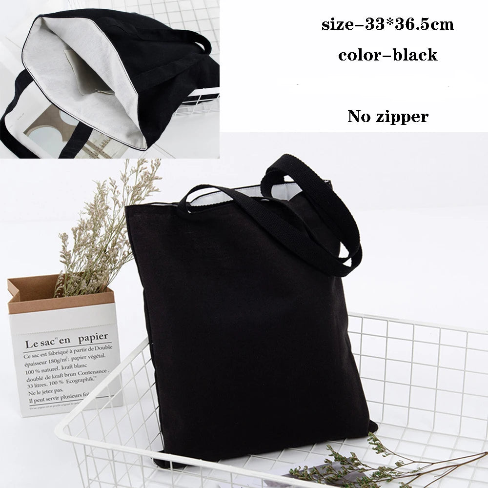 Foldable Canvas Grocery Tote Bag – Eco-Friendly Reusable Shopping Bag