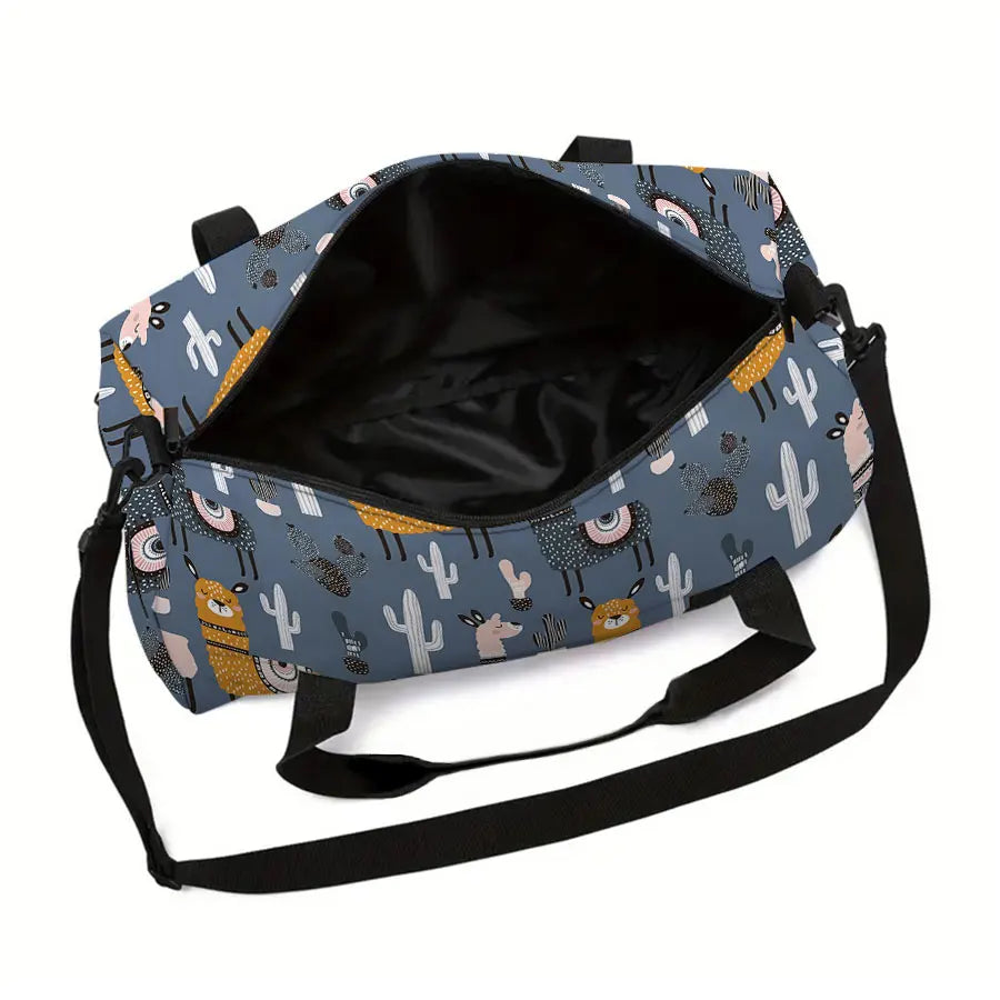 Sheep Pattern 3D Kids Travel Duffel Bag – Large Capacity