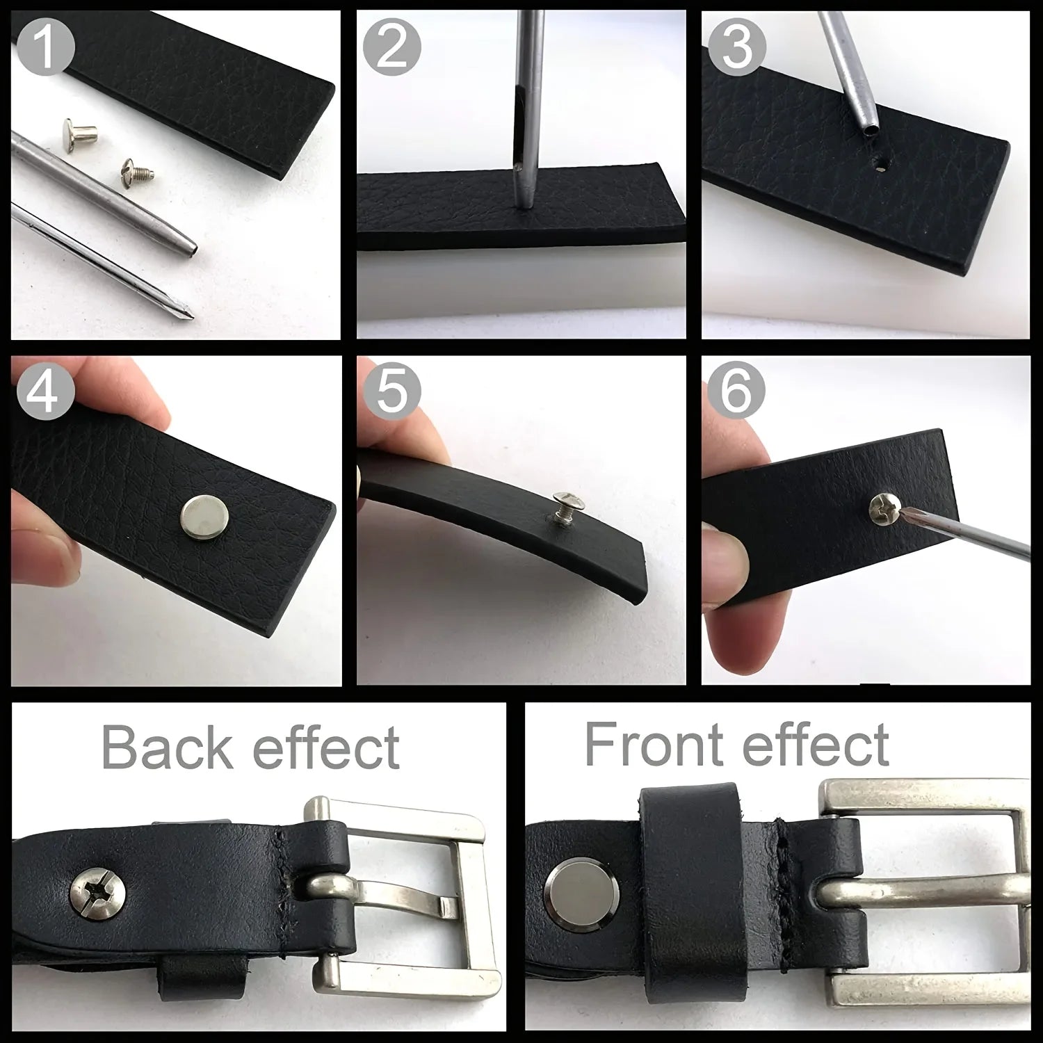 110-Piece Gold Nail & Rivet Set – Screws, Buckles & Fasteners