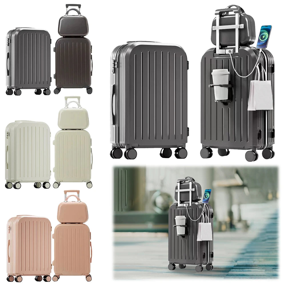 3-Piece Spinner Luggage Set – TSA-Approved Travel Cases