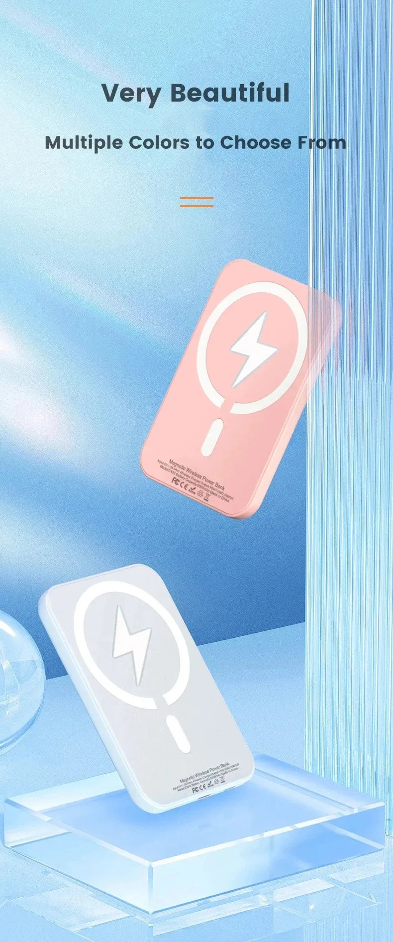 20,000mAh Magnetic Power Bank – 22.5W Wireless Fast Charging