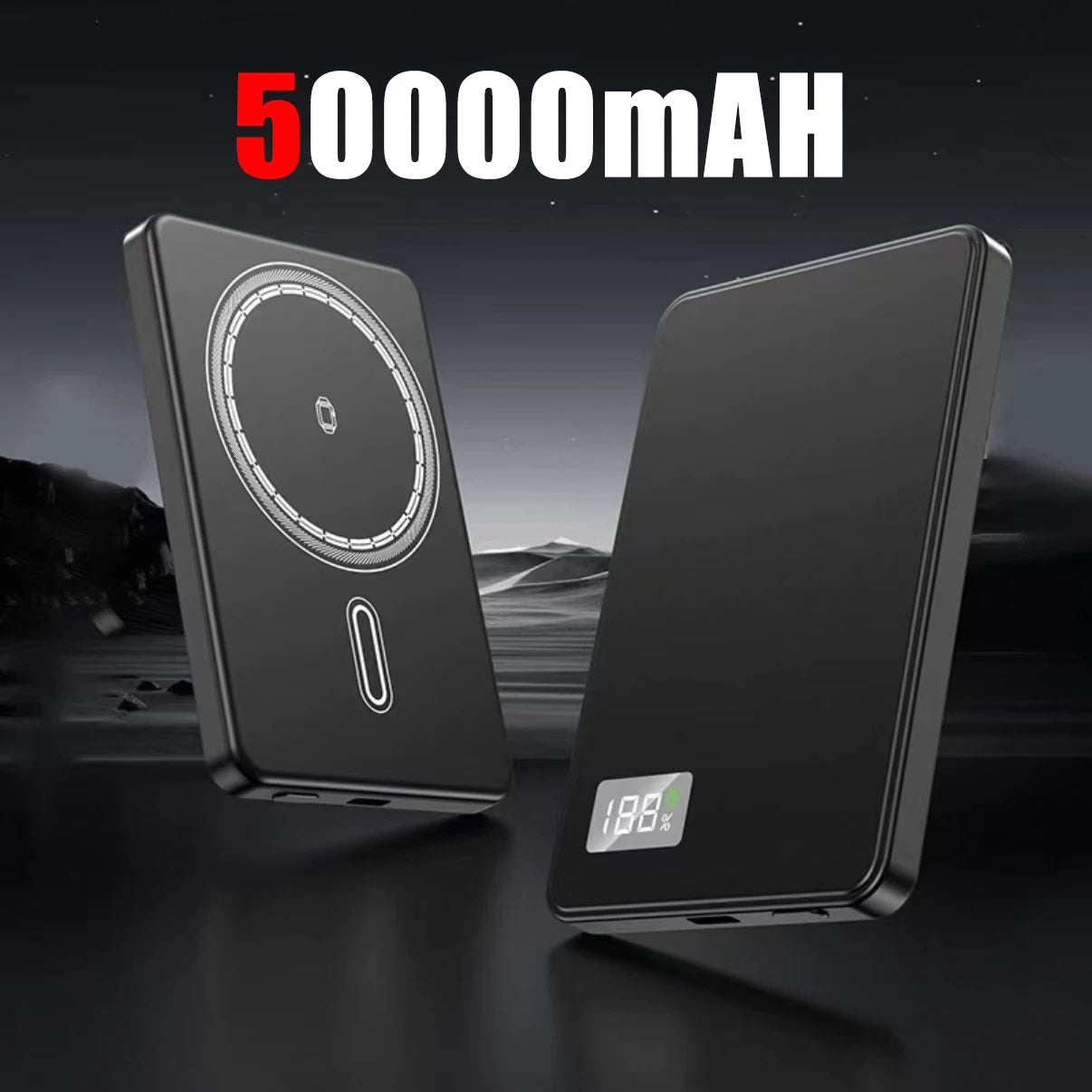 50,000mAh Magnetic Wireless Power Bank – PD 22.5W Fast Charging